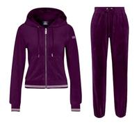 NORWAY NAUTICAL SCHOOL TUTA DONNA CINIGLIA INVERNALE TOP SOFT - TUTA DONNA INVERNALE COMPLETA SPORTIVA FELPATA MORBIDA (IT, Testo, M, 859036 GRAPE)