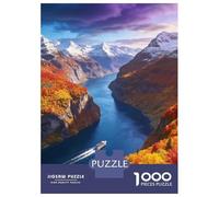 Norway Puzzle 1000 Pezzi Carta Spessa Dettagliato Per Adultidifficil Resistente Norwegian Fjords Collezion Regalo 38x26cm/1000pcs