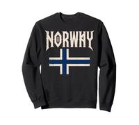 Norway with Norwegian Flag Colors. Men, Women & Kids Felpa