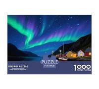 Norwegian Aurora Puzzle in Legno Impermeabile DIY Puzzles Da 1000 Pezzi Per Adulti Colorati Giochi Di Impegnativi