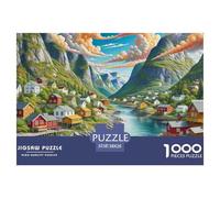 Norwegian Fjords 1000 Pezzi Puzzle Romantico Regalo Building Per Adulti A Partire Dai 14 Anni Qualità Premium Sfide Extra Divertenti Intrattenimento Creativo 38x26cm/1000pcs