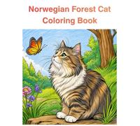 Norwegian Forest Cat Coloring Book for Seniors: Large Print Bold and Easy Designs for Stress Relief, Relaxation, Focus, and Creative Fun