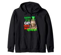 Norwegian Forest Cat Happy St Catricks Day St Patricks Day Felpa con Cappuccio