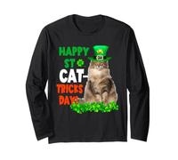 Norwegian Forest Cat Happy St Catricks Day St Patricks Day Maglia a Manica