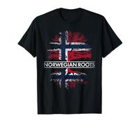 Norwegian Norway Flag Pride Country Home Family Roots Tree Maglietta