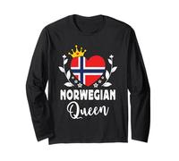 Norwegian Queen Norway Flag Proud Norwegian Woman Maglia a Manica