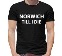 Norwich fino A I Die - T-Shirt - Canaries Love Ventola Player Regalo Città