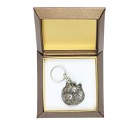 Norwich Terrier - Argentato Rimorchio Con Uno Cane IN Una Decorativi Scatola