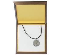 Norwich Terrier - Argento Placcato Collana Con Uno Cane IN Una Scatola Art Dog