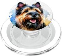Norwich Terrier Cane Acquerello Opera D'arte PopSockets PopGrip per MagSafe