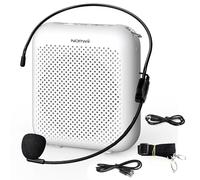 Norwii Amplificatore Vocale Portatile con Microfono Auricolare Cablato e Cintura, Mini Ricaricabile Altoparlante per Insegnanti, Guida Turistica, Allenatori, Presentatori, Riunione, Yoga