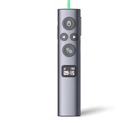 Norwii N95s BLE Clicker per Presentazioni con Puntatore Digitale per PowerPoint su Schermo TV/Proiezione, Telecomando Presentatore Wireless con Timer Conto alla Rovescia (Verde - USB-AC)