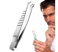 Nose Hair Clip, Women Facial Hair Tweezers, Nostril Hairs Trimmer, Precise Groomer With Round Tip Anti-Slip Razor Shavers For Wet Dry Shaving Body Ear Head Travel