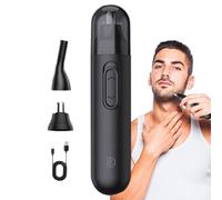 Nose Hair Trimmer, 2-in-1 Detachable Clippers, Cordless Grooming Tool, Professional Eyebrow Shaver for Men, Compact Facial Hair Removal to Home, Car, Travel Use