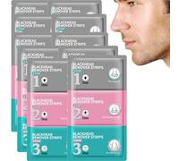 Nose Pore Strips 3 Step Kit, brufoli restringono i pori e rimuovono punti neri, eliminando i pori ostruiti, nervature per il naso per uomini e donne (10 pezzi)
