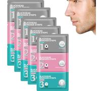 Nose Pore Strips 3 Step Kit, brufoli restringono i pori e rimuovono punti neri, eliminando i pori ostruiti, nervature per il naso per uomini e donne (5 pezzi)
