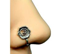 Nose Stud Om Aum Clip On Jewellery Namaste 925 Sterling Silver Cheater Piercing