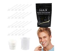 Nose Waxing Kit Portable - Safe Painless Hair Removal Set with Wax | Sticchi di capelli del naso inclusi | Easy At-Home Waxing for Men Women | Strumento di toelettatura efficace delicato