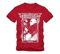 Nosferatu - Maglietta Phantom der Nacht, Klaus Vampire Kult Retro Dracula Colore: rosso XXXL