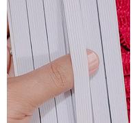 Noshad, bobina di corda elastica piatta da 10 m, finitura liscia per maglieria e maschere da cucito, accessori per arti e artigianato, creazione di gioielli, abbigliamento, bianco, 12mm Flat