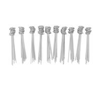 Nosqew 100 chiodi da terra in ferro zincato, antiruggine, pali per barriere erbacce, tenda, telo da giardino, rete solare, clip per paesaggi durevoli, robusti