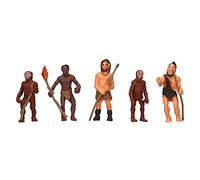Nosqew 5 Pezzi Simulato Realistico Primitive Figure Modellino Giocattoli Antichi Persone Modello Statico Giocattoli Personaggi Umani Decorazione Domestica Regalo