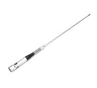 Nosqew Antenna a doppia banda UHF SP40 100 W, in gomma morbida ad alte prestazioni, per walkie-talkie, taxi, autobus, acciaio inossidabile, argento, nero (argento)