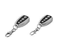 Nosqew Apriscatole 433 MHz Universale Clonazione Telecomando Portachiavi con 4 pulsanti programmabili per Garage Elettrico Moto Allarme Auto Nero Argento 5,3 X 3 X 1 Cm (Stile Lettera)
