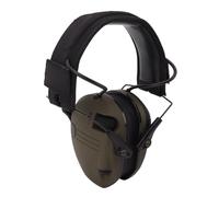 Nosqew Auricolari elettronici con riduzione del rumore, archetto regolabile, paraorecchie di sicurezza, con amplificazione senza distorsioni, per falciatura, lavoro e attività all'aperto, materiale