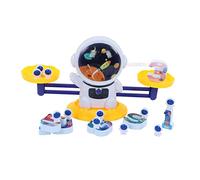 Nosqew Bilancia per bambini giocattolo educativo apprendimento della matematica gioco di pensiero logica giocattolo di conteggio del peso per bambini scuola a casa plastica 26,4 x 7 x 16 cm (giallo)