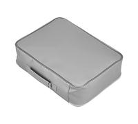 Nosqew Borsa Portadocumenti Impermeabile Ignifuga Organizzatore di File Multistrato Portatile di Grandi Dimensioni con Serratura per Viaggi in Ufficio a Casa Resistente Fibra di V (Argento)