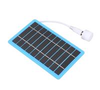 Nosqew Caricatore portatile del pannello solare 5W 5V Banca di potere del USB con la luce bianca del LED per il campeggio all'aperto escursionismo pesca ABS blu 54g