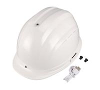 Nosqew Lampada Frontale Ricaricabile Casco di sicurezza ventilato Solare Casco di sicurezza per Lavoratore di Costruzione Bianco 8000 MAh di Raffreddamento