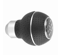 Nosqew Pomello del cambio a 5 marce, in lega di alluminio e pelle, accessorio manuale per auto, universale, adatto per la maggior parte delle auto, SUV, camion (A (nero)