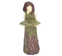 Nosqew Statua fatata, casetta per uccelli, in resina, bella statuetta di dea, decorazione da giardino, casetta per uccelli per esterni, per giardini, terrazze, verde