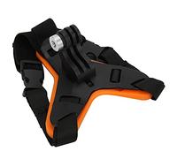 Nosqew Supporto per Cintura per Fotocamera per Casco da Moto, Resistente e Leggero, Supporto per Sottogola per Casco per Fotocamera, per Riprese Sicure a Mani Libere su Vari Casch (Arancia)