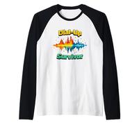 Nostalgia della Tecnologia Dial-Up Survivor Retro Internet degli Anni '90 Maglia con Maniche Raglan
