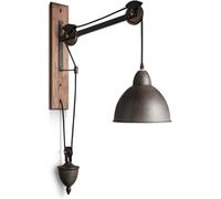 Nostalgia Lampada da parete con puleggia in ferro americano. Il industriale retrò può sollevare la lampada da parete del balcone del soggiorno, lampadario da pranzo