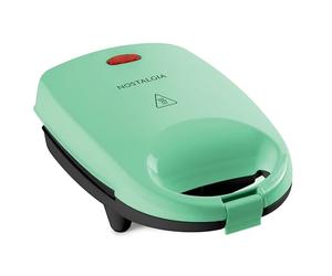 Nostalgia MyMini Maker di Sandwich Personale, Pressa Panini Nonstick, Pockets di Pizza, Quesadillas, Verde Menta