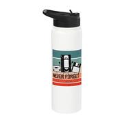 Nostalgia retrò cassetta VHS floppy disk umorismo Stainless Steel Insulated Water Bottle