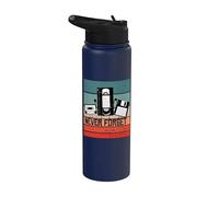 Nostalgia retrò cassetta VHS floppy disk umorismo Stainless Steel Insulated Water Bottle