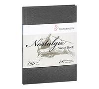 Hahnemühle Nostalgie - Blocco da disegno, 190 g/m², colore bianco naturale, 80 pagine, formato DIN A4