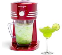 Nostalgia Stazione di Bevande Fredde ottima per Slush, Granita, Margaritas, Daiquiri, Lame in Acciaio Inossidabile, Ripostiglio Cavo, 1.1L, Rosso Retro