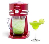 Nostalgia Stazione per Bevande Congelate da 1,2 Litri Perfetta per Bevande Slush, Coni di Neve, Margaritas, Daiquiris, Lame in Acciaio Inossidabile, Riponibile per Cavo, Rosso Retro