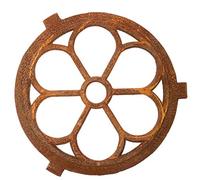 Nostalgia telaio della finestra ferro rotondo 60 centimetri finestra griglia