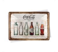 Nostalgic Art Coca-Cola Bottle Timeline, cartolina metallica male