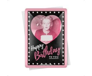 Nostalgic-Art 10314 Marilyn-Happy Birthday | Blechpostkarte 10x14 cm | Grußkarte | Retro Postkarte Targhetta Parete, Metallo, Bunt, 10 x 14 x 0.1 cm