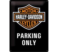 Nostalgic Art 23130 - Targa da Appendere, Soggetto: Harley-Davidson Parking Only, 30 x 40 cm