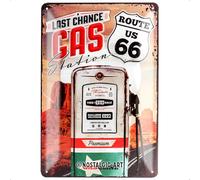 Nostalgic Art Route 66 Gas Station, segno di latta male
