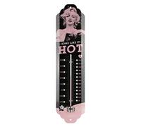 Nostalgic-Art 80317 Marilyn-Some Like It Hot | Retro Termometro Interno | | Decorazione da Parete, Metallo, Multicolore, 28 x 6.5 x 2 cm